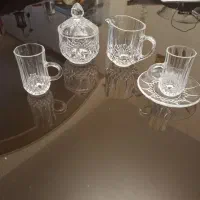 سرویس کامل چایخوری کریستال اصل فرانسه
