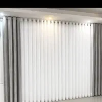 پرده حریر شاین همراه با مخمل و آستر و میله