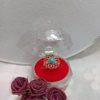انگشتر نقره ملیله اصفهان نگین فیروزه متبرک کد۱۰۹|جواهرات|اصفهان, مولوی|دیوار