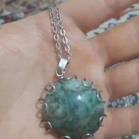 گردنبند عقیق خزه ای