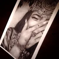 نقاشی سیاه قلم|تابلو، نقاشی، عکس|شهریار, شهریار|دیوار