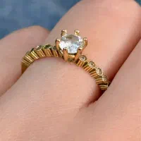 انگشتر تک نگین طلا