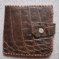 کیف پول /جیبی پوست کروکودیل دست دوز سودانی