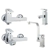 ست ۶ پارچه شیرالات کروم و طلایی مات با علم شیپوری|مصالح و تجهیزات ساختمان|تبریز, |دیوار