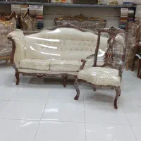 مبل استیل۹نفره مدل چِپَندرچوب راش گرجستان درحدنونو|مبلمان خانگی و میز عسلی|رشت, آزادگان|دیوار