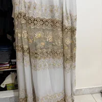 پرده تور طرح دار