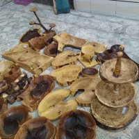 چوبی دست ساز آجیل خوری میوه خوری|صنایع دستی و سایر لوازم تزئینی|بم, |دیوار