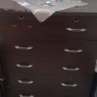 دراور چوبی کار کرده جنس محکم کشوها ریلی