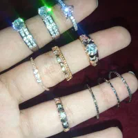 تعدادی انگشتر رنگ ثابت استیل و ژوپینگ اصل