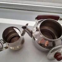 کتری قوری استیل قدیمی|قوری، کتری، قهوه‌ساز دستی|اردبیل, |دیوار