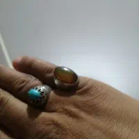 انگشتر فیروزه نقره وشرف شمس