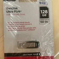 فلش usb3 128gb نو آکبند گارانتی ایران رهجو ۳۶ ماهه