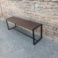 نیمکت چوبی فلزی