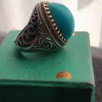 انگشتر نقره نگین فروزه