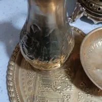 سماور برنجی با لوازم|سماور، چایساز، قهوهساز|قرچک, مهدیه|دیوار