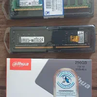 هارد SSD 256 و 2 عدد رم کینگستون نو