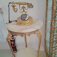 میز تلفن و تلفن برنز اصل