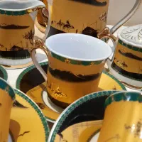 سرویس چایخوری قدیمی غروب آفتاب|کلکسیون اشیاء عتیقه|رشت, گلسار|دیوار
