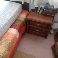 سرویس خواب دونفره تخت و دوتا پاتختی|تخت و سرویس خواب|سمنان, |دیوار