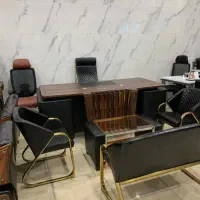 میز مدیریت کد18مدرن/کلاسیک0صندلی کارمندی چرم/توری