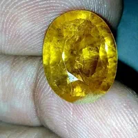 یاقوت زرد برمه طبیعی ۱۳قیراط