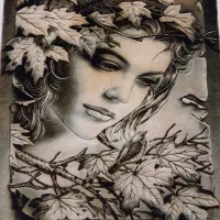 تابلو فرش اشک پاییز