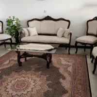 مبل ۹ نفره چوب گردو|مبلمان خانگی و میز عسلی|صدرا-فارس, فاز ۱|دیوار