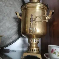 سماور زغالی برنجی سالم  با قدمت بالای ۱۲۰ سال