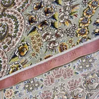 ۲تخته۱۲متری۷۰۰شانه۲۵۵۰تراکم زمینه نقره‌ای|فرش|مهاباد (آذربایجان غربی), |دیوار
