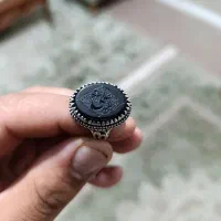 انگشتر عقیق مشکی با نوشته ی بسیار تمیز و خوشگل|جواهرات|ساوه, |دیوار