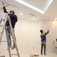 نقاشی ساختمان با مصالح درجه یک وتخفیف(رنگ کاری)|خدمات پیشه و مهارت|ساوه, |دیوار