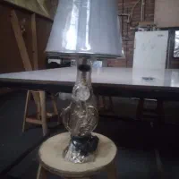 آباژور برنزی ساعت دار