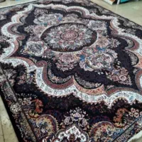 فرش کاشمر ۱۲ متری اکبند نو شهیاد سرمه ای