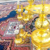 دو عدد لوستر برنجی اصل اصل|لوستر و چراغ آویز|ارومیه, |دیوار