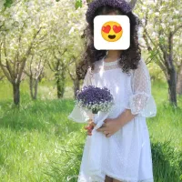 پیراهن سفید دخترانه نو