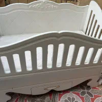 تخت کودک با تشک در حد نو|تخت و سرویس خواب|بندر ماهشهر, |دیوار