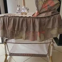 گهواره نوزادی تا دوسال موزیکال باپشه بند|تخت و صندلی بچه|اراک, |دیوار