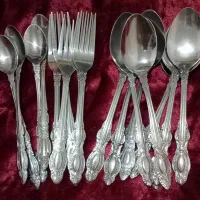 70 ساله  قاشق چنگال عتیقه ضخیم محکم زیبا