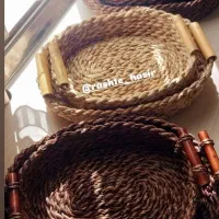 دست سازه های حصیری|صنایع دستی و سایر لوازم تزئینی|رشت, نخودچر|دیوار