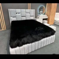 تخت دونفره یک نفره لمسه پارچه و ام دی اف