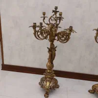 یک جفت شمعدان برنجی|صنایع دستی و سایر لوازم تزئینی|مشهد, سجاد شهر|دیوار