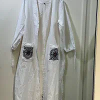 مانتو سفید لینن