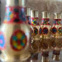 نمکدان برنجی مینا کاری