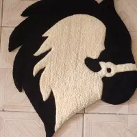 پادری نیمه دستبافت مدل اسب و دختر