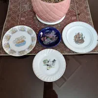 چهار ظرف بشقاب یادگاری قدیمی عتیقه دیوارکوب|ظروف سرو و پذیرایی|تهران, دریاچه شهدای خلیج فارس|دیوار