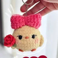 جاکلیدی بافتنی و آویز کیف