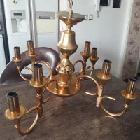 لوستر۸ شعله آب طلا