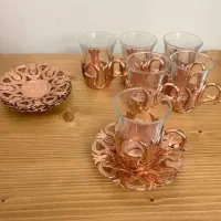 سرویس چای خوری لاله همرا با قندان ست