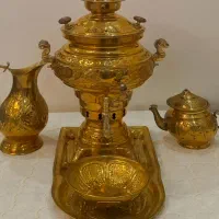 سماور زغالی 7 لیتر برنجی برنزی سنگین قدیمی