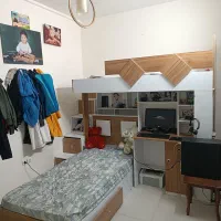 تخت دو طبقه ام دی اف|تخت و سرویس خواب|مشهد, سرافرازان|دیوار